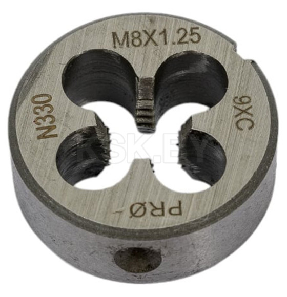 Плашка Профоснастка № 330 Мастер метрическая, M8x1.25 9ХС пластиковый бокс (50412130) 