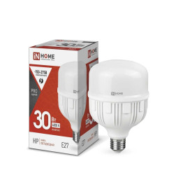 Лампа светодиодная LED-HP-PRO 30Вт 230В Е27 4000К IN HOME