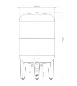 Гидроаккумулятор вертикальный 100 л ХИТ