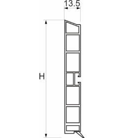 Цоколь мебельный h100, Белый, L-3200