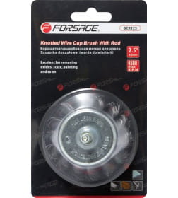 Щетка чашечная 65мм, ц/х 6мм, косич. FORSAGE