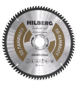 Диск пильный по ламинату 230х80Тх30 мм Hilberg Industrial HL230