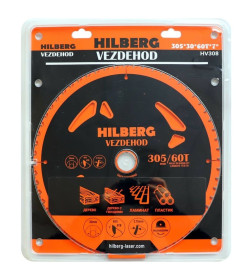 Диск пильный по дереву 305х60Тх30 мм 7º Hilberg Vezdehod HV308