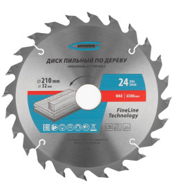 Диск пильный по дереву 210х24Tх32/30 мм Gross 73326