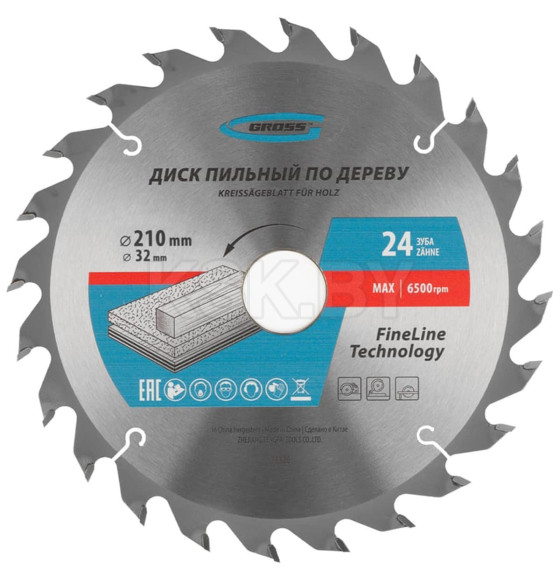 Диск пильный по дереву 210х24Tх32/30 мм Gross 73326 (73326) 