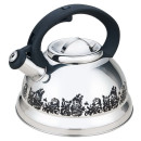 Чайник 3,0 л нерж. со свистком MAL-0417A (меняет цвет при нагревании) Mallony (002102) 