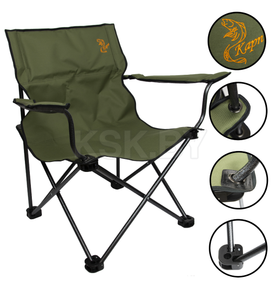 Кресло F1R хаки 450х420х410мм