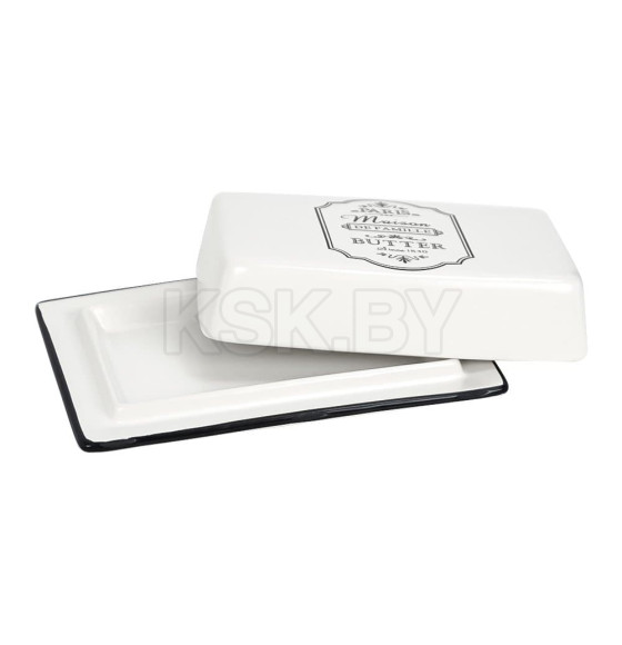 Маслёнка, белая с ресунком DA5383 Market Union (DA5383)