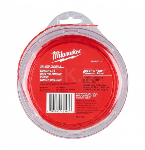 Леска для триммера 2.0 мм х 45 м Milwaukee 49162712 (49162712) 