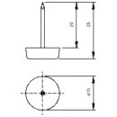 Подпятник с гвоздём одинарный (упаковка 20 шт) (57440) 