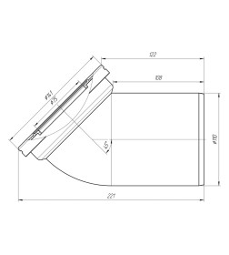 Труба фановая 110*45 град. W4220 АНИ пласт