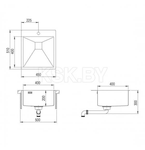 Мойка AquaSanita Steel AIR 100 X (AIR 100 X) 