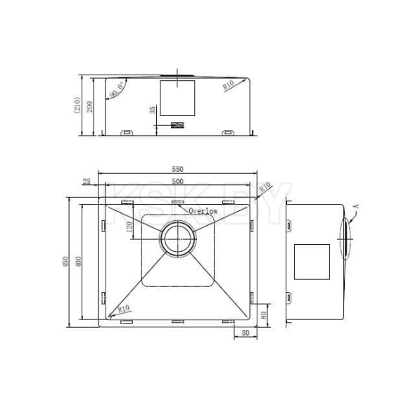 Мойка AquaSanita Steel DER 100 L (DER 100 L) 