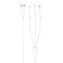Кабель USB BOROFONE BX71 3в1 lightning, Micro, Type-c 1.0м, 2.0A белый (84550) 
