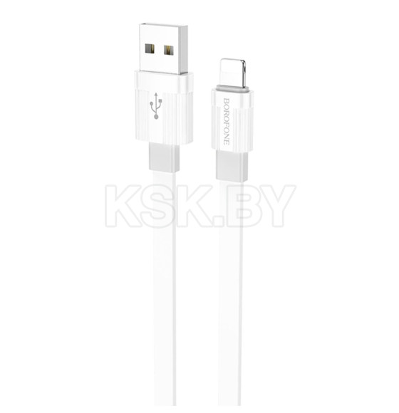 Кабель USB BOROFONE BX89  lightning 1.0м, 3.0A серый (89395) 