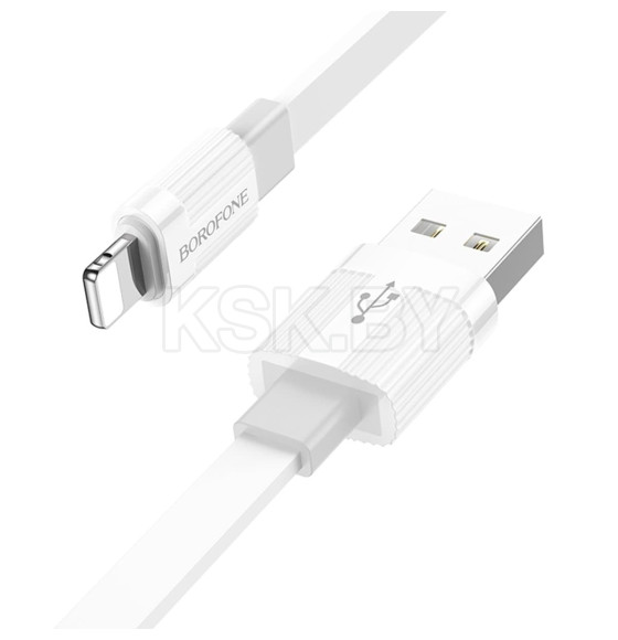 Кабель USB BOROFONE BX89  lightning 1.0м, 3.0A серый (89395) 