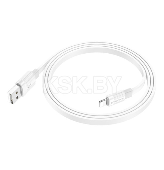 Кабель USB BOROFONE BX89  lightning 1.0м, 3.0A серый (89395) 