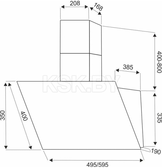 Вытяжка кухонная EXITEQ EX-1156 White (E10113) 