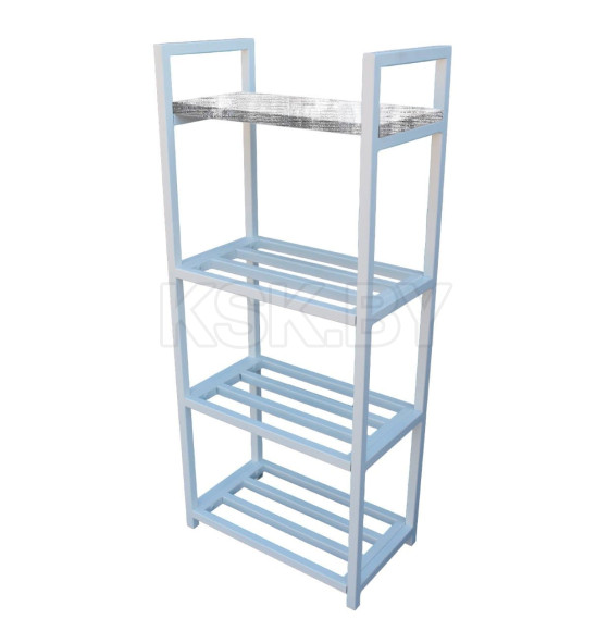 Обувница ALLERD 3+1 RION 440х250х1030мм цвет основания - белый муар, цвет ЛДСП - Энигма, артикул 1020110200 (1020110200) 
