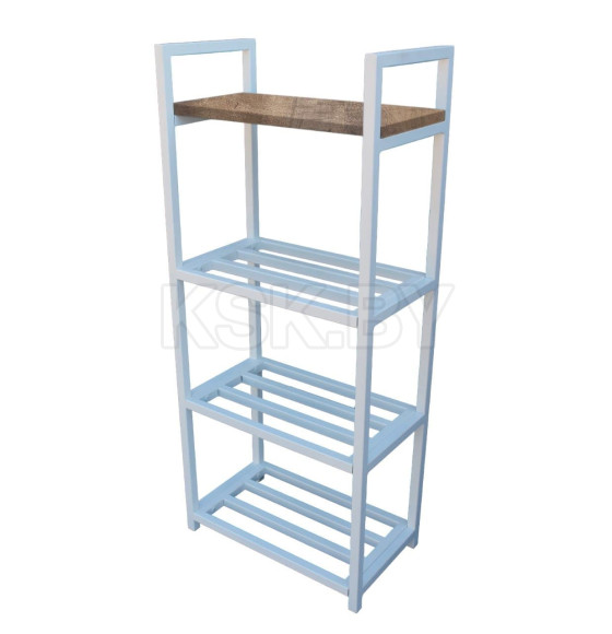 Обувница ALLERD 3+1 RION 440х250х1030мм цвет основания - белый муар, цвет ЛДСП - Австралийское дерево, артикул 1020110300 (1020110300) 