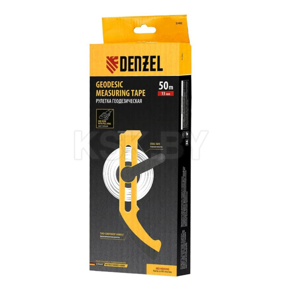Лента мерная геодезическая металлическая 50м х 13мм Denzel 31492 (31492) 