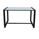 Стол журнальный ALLERD RION 850х600х520мм цвет основания - черный муар, цвет ЛДСП - белый Аляска, артикул 2070210100 (2070210100) 