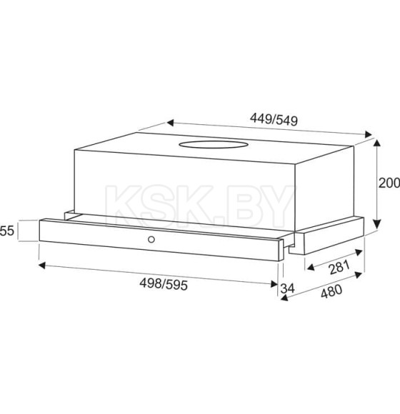 Вытяжка кухонная EXITEQ EX-1136 Black (E10110) 