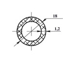 Трубка алюминиевая круглая 18х1,2х1000мм (03377) 