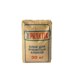 Клей для блоков из ячеистого бетона зимний "Bergauf Praktik". 30 кг. 