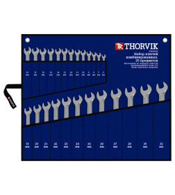 Набор ключей комбинированных 6-32 мм в сумке (25 предметов) Thorvik CWS0025