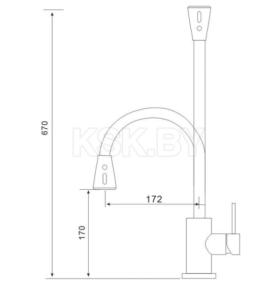 Смеситель для кухни Gross Aqua Neosteel 3241609SSG (3241609SSG) 