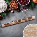 Скалка деревянная с узорами «Шишки» для выпечки, 30 см KONFINETTA (10145911)