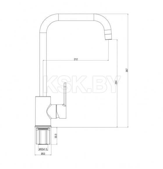 Смеситель для кухни Gross Aqua Ecochrome 3208298C  (3208298C) 