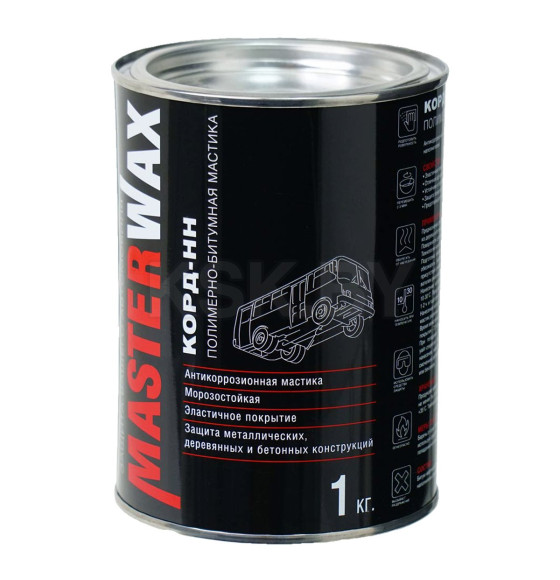 Мастика полимерно-битумная Masterwax КОРД-НН ж/б 1,0 кг (PL010801) 