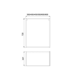 Корпус навесной 450х340х720 мм