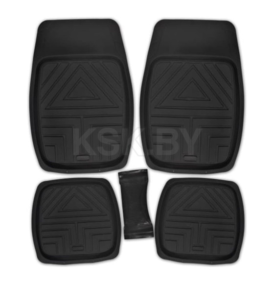 Коврик салона SKYWAY Rain-5 5пр. Ванночка Полиуретановый Черный (п:70*49см,с:26*60см,з:49*49см) (S01702056) 