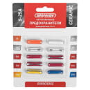 Предохранитель керамический цилиндрический набор 10шт 5-25А блистер SKYWAY (S09303002) 