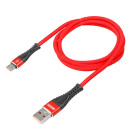 Кабель USB - Type-C 15W 3A SKYWAY в мягкой оплетке красный 1м (S09603009) 