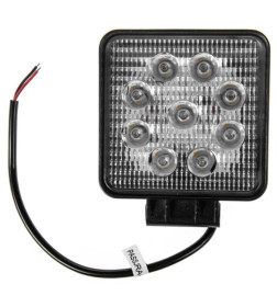 Фара светодиодная OFF ROAD 107*107(126)*25мм квадратная 12V/24V 27W 6000К SKYWAY 9 диодов Дальний свет