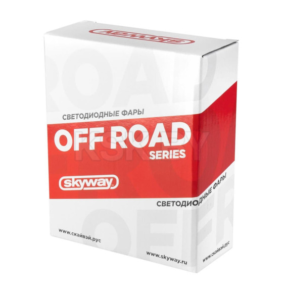 Фара светодиодная OFF ROAD 107*107(126)*25мм квадратная 12V/24V 27W 6000К SKYWAY 9 диодов Дальний свет (S07201012) 