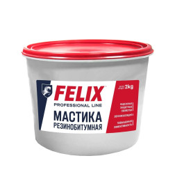 Мастика резино-битумная FELIX, ведро 2кг.