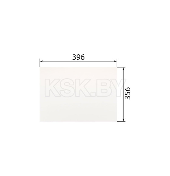 Заготовка щитовая мебельная 356х396 мм P001 белый мат (P001) 