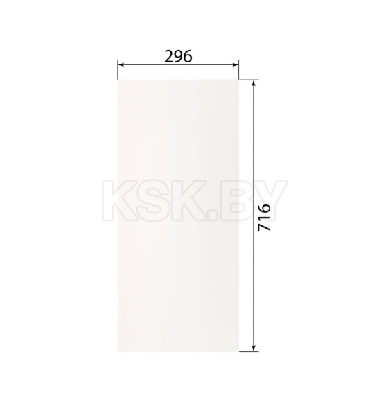 Заготовка щитовая мебельная 716х296 мм P001 белый мат (P001) 