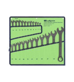 Набор ключей комбинированных 6-32 мм CrV (22 шт.) Сибртех 15479