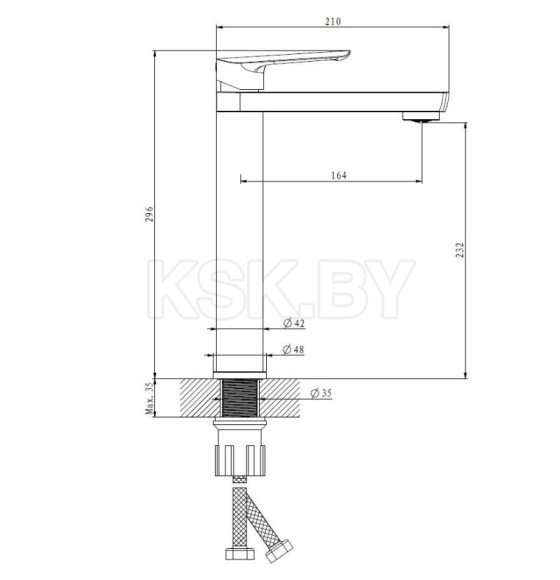 Смеситель для умывальника Esko Lagos LG 25 (LG 31B) 