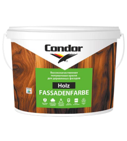 Краска в/д фасадная акриловая CONDOR Holz Fassadenfarbe белая,  6 кг