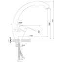 Смеситель для кухни Rossinka Silvermix F40-23 (F40-23) 