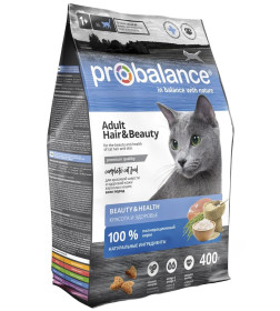 ProBalance 400гр HEAR&BEAUTY Красивая шерсть и здоровая кожа, корм сухой д/кош.