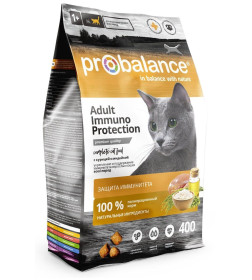 ProBalance 400гр Immuno Protection Корм сухой для кошек с курицей и индейкой