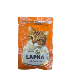 Корм для кошек "Лапка" 85гр с говядиной (пауч)